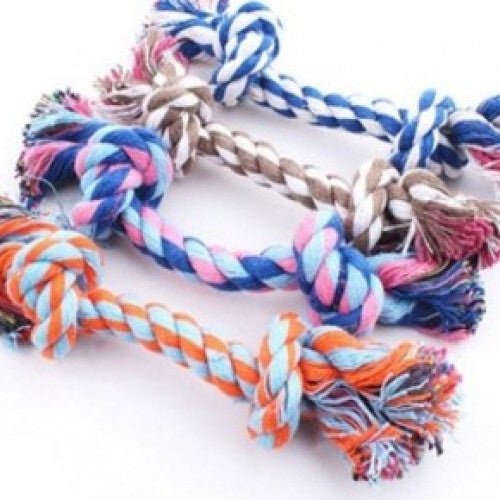 Dog Bite Toy Cotton Braided Bone Rope